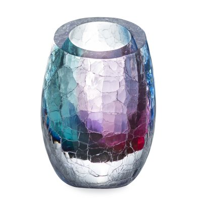 Crackle glass vase by Kari Alakoski