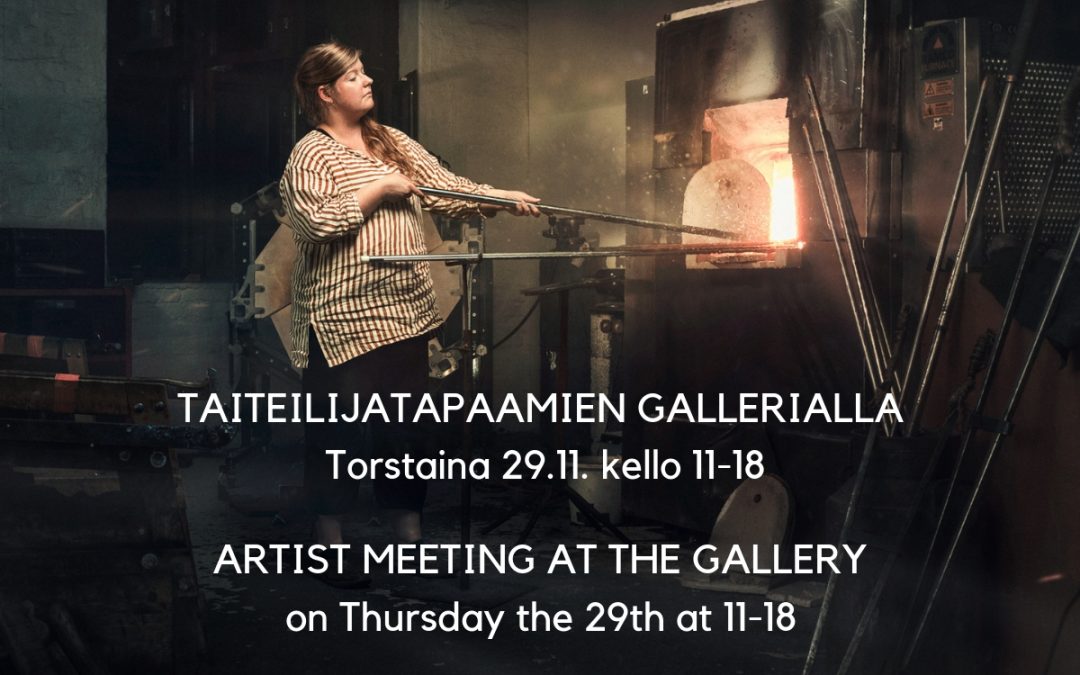 Taiteilijatapaaminen: Lasitaiteilija Marja Hepo-aho gallerialla torstaina 29.11. kello 11-18